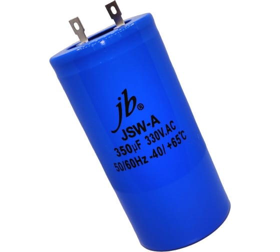 Конденсатор пусковой JB Capacitors 350мкФ, 330В, 50x100, JSW-A (CD60-А) (клеммы) JSWR1351J00005001000A-403