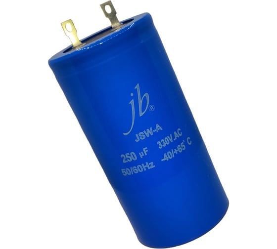 Конденсатор пусковой JB Capacitors 250мкФ, 330В, 50x100, JSW-A (CD60-А) (клеммы) JSWR1251J00005001000A-401
