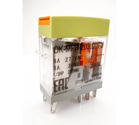 Промежуточные реле в компактном корпусе DELTAKIP Серии DK-MPR (203DLTU, 2 конт., 24V DC, 8А, IP40) (уп.10шт) DK-K0000028_10