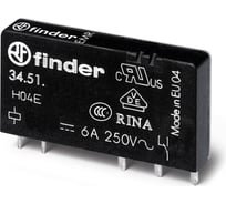 Ультратонкое реле Finder 1 CO конт. 6а, = 6в чувст. пост. тока, - гермет, 345170060010
