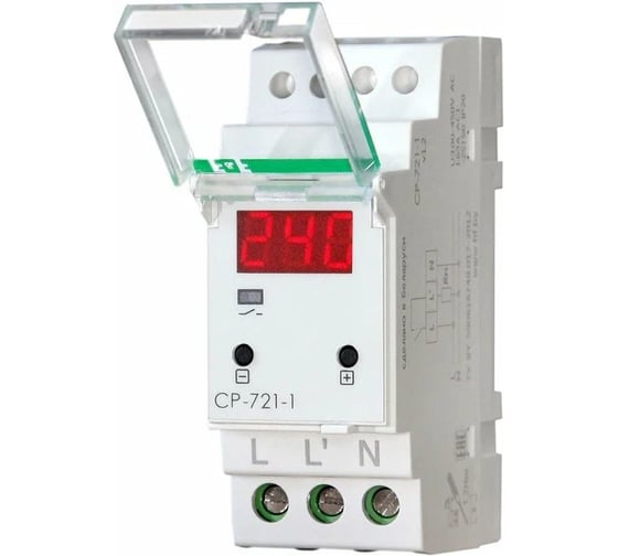 Реле напряжения Евроавтоматика F&F CP-721-1 УХЛ2 контроль верхнего и нижнего значений напряжения, цифровая индикация напряжения, DIN -40?-+55? EA04.009.018 1