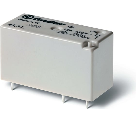 Низкопрофильное реле Finder 1 перекидной контакт 12А, 230В AC, - герметичное, 413182300000