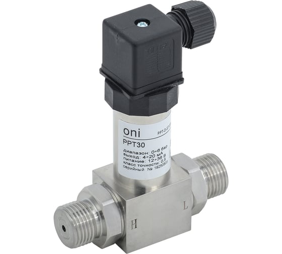 Преобразователь давления ONI PPT30 0,5 0-6Бар 4-20мА G1/2 DIN43650 PPT-D-ST-006-4-20-2-2 1