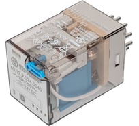 Универсальное реле Finder 3 перекидных контакта 10А, = 24В DC, 11 штырьковый разъем, 601390240040