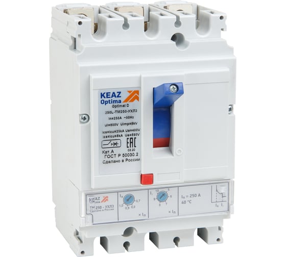 Выключатель автоматический КЭАЗ OptiMat D250F-TM160-ОМ4-РЕГ 327430