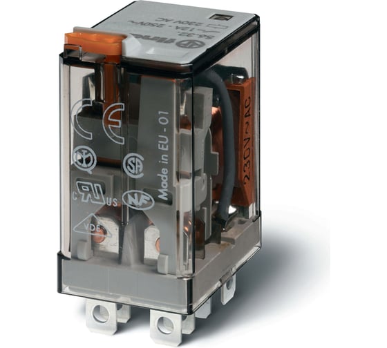 Миниатюрное силовое реле Finder 2 перекидных контакта 12А, 110В AC, 563281100040PAS 1