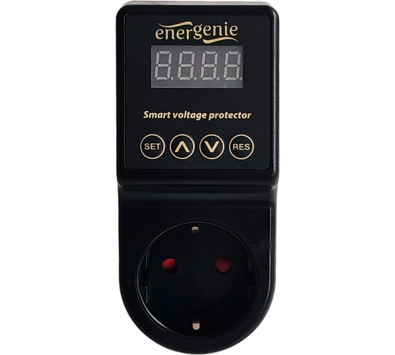 Реле напряжения Energenie c дисплеем, 15A, черный, блистер EHB8-3
