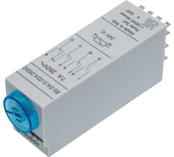 Миниатюрное съемное реле времени Finder функц: Ai, Di, gi, sW, 4 CO конт. 7а, = 24, 850400240000