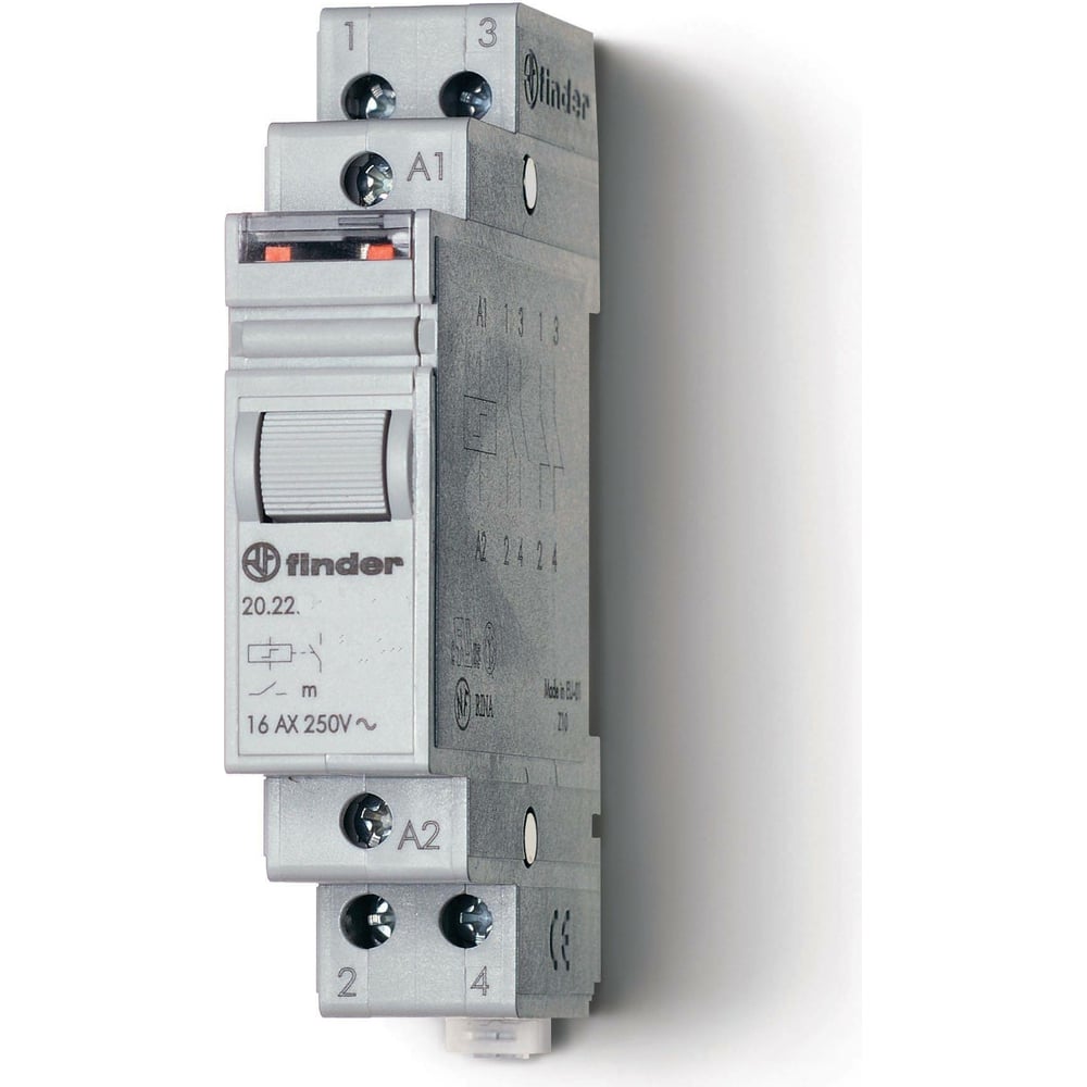 Модульное шаговое реле Finder 4 шага, 2НО контакта 16А, = 24В DC ...