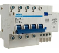 Дифференциальный автоматический выключатель ANDELI DZ47LE-32 4P 32A 100mA тип AC х-ка С ADL02-026