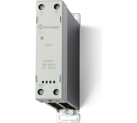 Модульное твердотельное реле Finder выход 15а, 24…280в ас, питание 230в Ac 771182308251 1