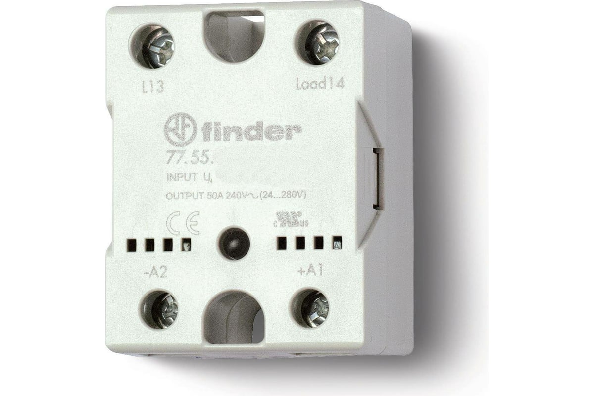 Твердотельное реле Finder выход 50а, 24…240в ас, питание 24в Dc функц ...