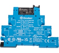 Интерфейсный модуль реле Finder, 1 CO конт. 6а 230-240в Ac, винт. зажимы, 385132400060