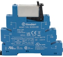 Интерфейсный модуль реле Finder 2 перекидных контакта 8А, 230В AC, винтовые зажимы, 385282300060