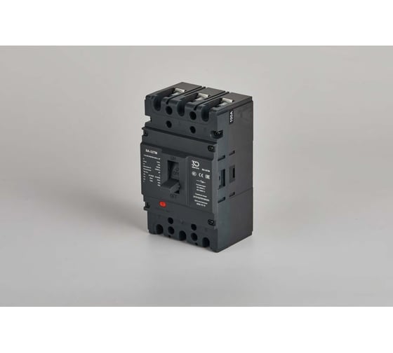 Автоматический выключатель в литом корпусе 3D electro ВА-32ТМ, 125/100А, 50кА, ТМ, 3Р E3D-MCCB32TM-100A-M-3P