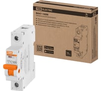Автоматический выключатель TDM ELECTRIC ВА47-100М 1Р 100А 10кА х-ка C SQ0207-0101