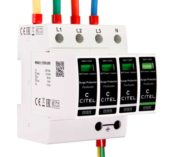 Устройство защиты от импульсных перенапряжений УЗИП CITEL тип 1+2+3 DAC1-13VGS-31-320 821730344