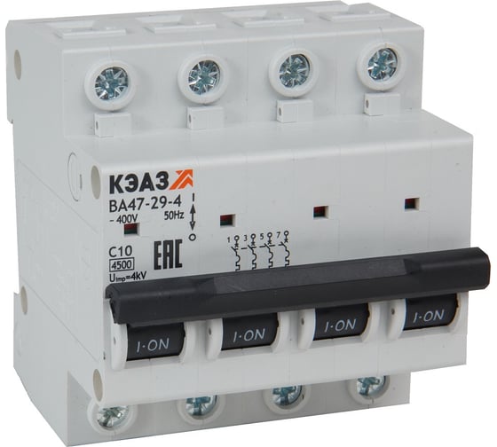 Выключатель автоматический модульный КЭАЗ ВА47-29-4B5-УХЛ3 (4,5кА)- 318326 1