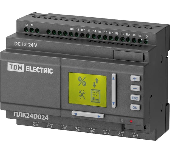 Программируемый логический контроллер TDM ELECTRIC ПЛК24D024 (аналоговые выходы 4-20 mA) 24В SQ0750-0009
