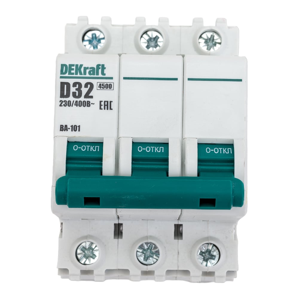 Автоматический модульный выключатель DEKraft 3п D 32А 4.5кА ВА-101 ...