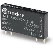 Набор Ультратонкое твердотельное реле FINDER 348170249024 20шт; монтаж на печатную плату; выход 6A(24В DC); вход 24В DC; влагозащита RTIII 348170249024V20