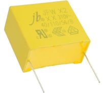 Конденсатор подавления ЭМП JB Capacitors JFW X2, (10шт.) 0.22мкФ, 310В (AC), 110C, (26.5x6х15 / P:22.5 мм), (224K), JFW0A9224K225000B-417 (10)