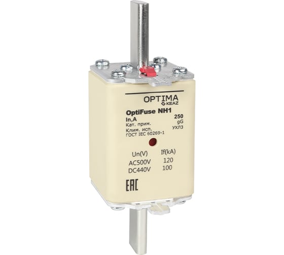 Вставка плавкая КЭАЗ OptiFuse NH1-100-gG-УХЛ3 374942 1