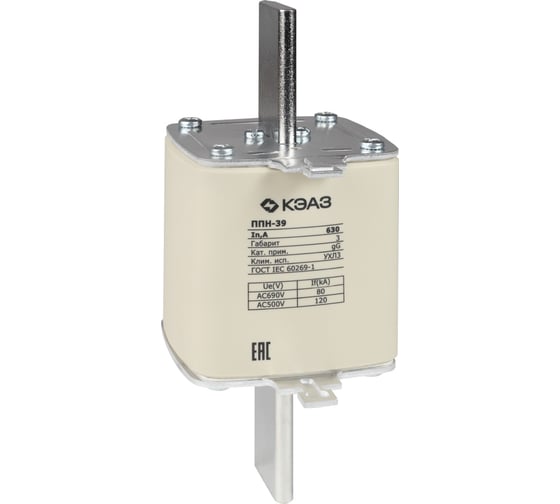 Вставка плавкая КЭАЗ ППН-41-Х3-4A-1000А-УХЛ3- 120268 1
