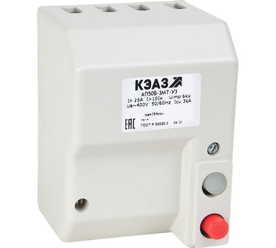 Выключатель автоматический КЭАЗ АП50Б-3М-16А-10Iн-400AC-2П-У3-АЭС- 107192 1