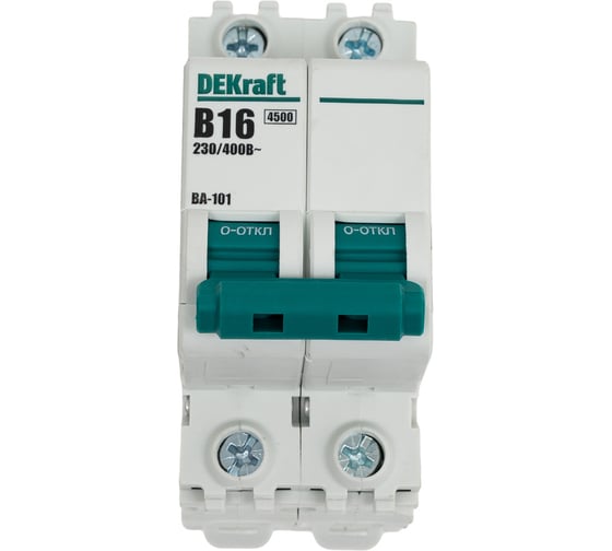 Автоматический выключатель DEKraft ВА101-2Р-016А-B 11018DEK 6 шт 4620007060362 1