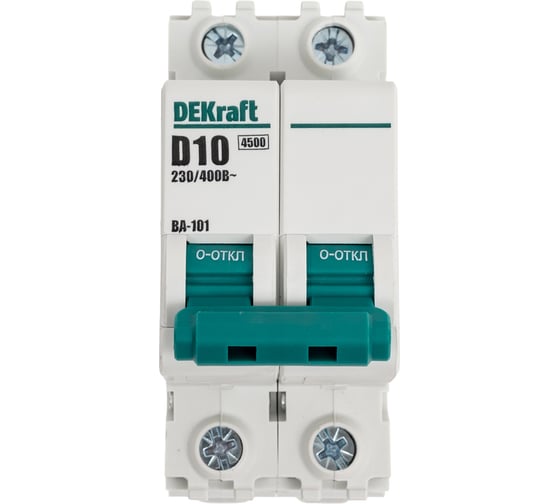Автоматический выключатель DEKraft ВА101-2Р-010А-D 11113DEK 6 шт 4620007062267 1