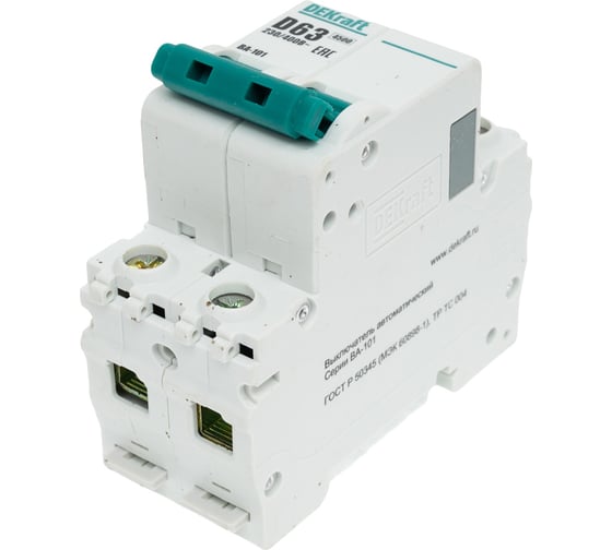 Автоматический выключатель DEKraft ВА101-2Р-063А-D 11120DEK 6 шт 4620007062403 1