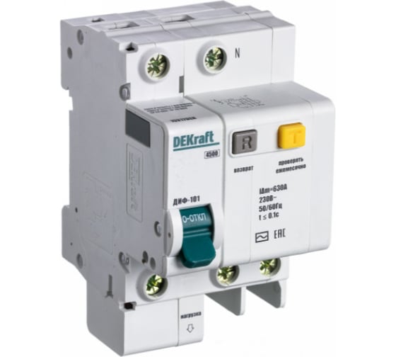 Дифференциальный автомат Dekraft ДИФ101-1N-025А-300-C 15240DEK 4 шт 4680409000335 1