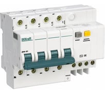 Автоматический выключатель дифференциального тока (АВДТ) Dekraft ДИФ-101, 3P, 10 А, C, тип AC, 400 В, 300 мА, 4.5 кА 15072DEK 4650070557780