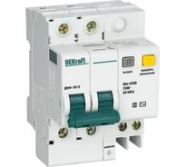 Дифференциальный селективный автомат Dekraft ДИФ101-2Р-025А-100-C-S 15300DEK 4 шт 4680409003428