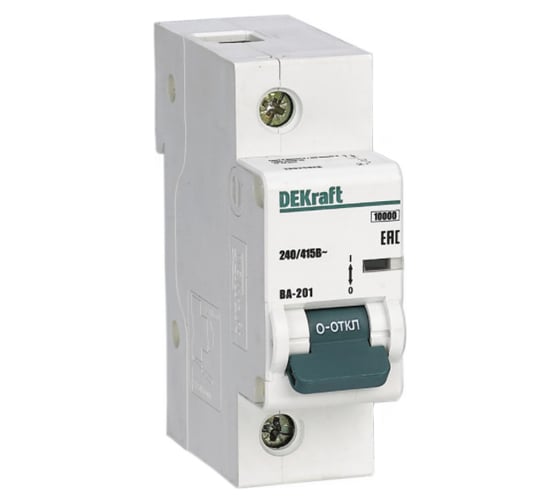 Автоматический выключатель Dekraft ВА201-1Р-063А-D 13013DEK 12 шт 4620007063141 1