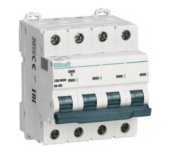 Автоматический выключатель Dekraft ВА105-4P-063A-C 13195DEK 3 шт 4650070551924 1