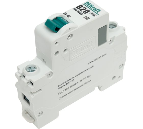 Автоматический выключатель DEKraft ВА101-1Р-020А-B 11007DEK 12 шт 4620007060140 1