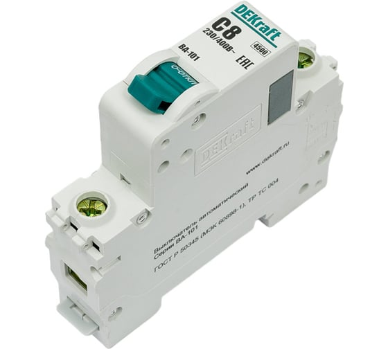 Автоматический выключатель DEKraft ВА101-1Р-008А-C 11151DEK 12 шт 4650070553423 1