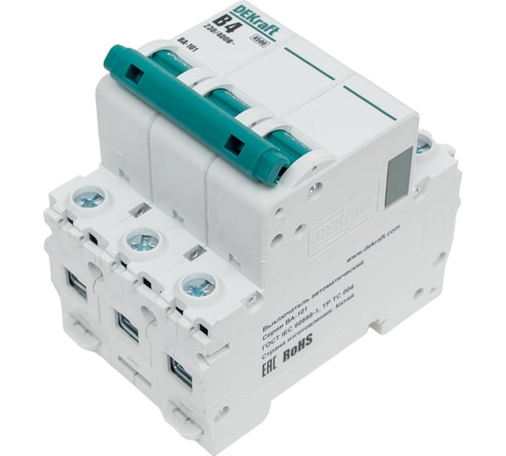 Автоматический выключатель DEKraft ВА101-3Р-004А-B 11217DEK 4 шт 4650070553225 1