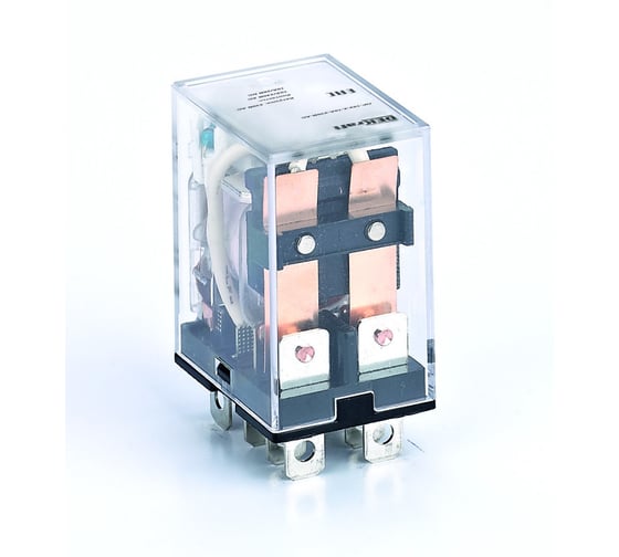 Промежуточное реле Dekraft ПР-102, 2 конт., LED, 10 А, 380 В, тип АС, 20 шт 23918DEK 4680409023297