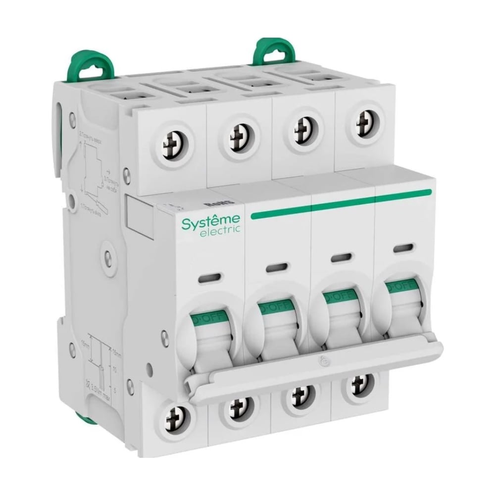 Автоматический выключатель Systeme Electric Systeme9 (АВ) D 13A 4P 6kA ...