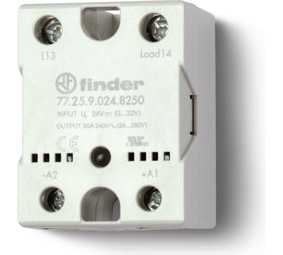 Твердотельное реле Finder выход 25а; 24…240в ас; питание 24в Dc 772590248250 1