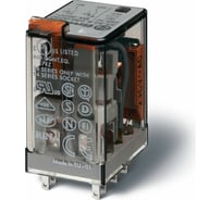 Промежуточное реле Finder 2 перекидных контакта 10А, 24В DC 553290240094