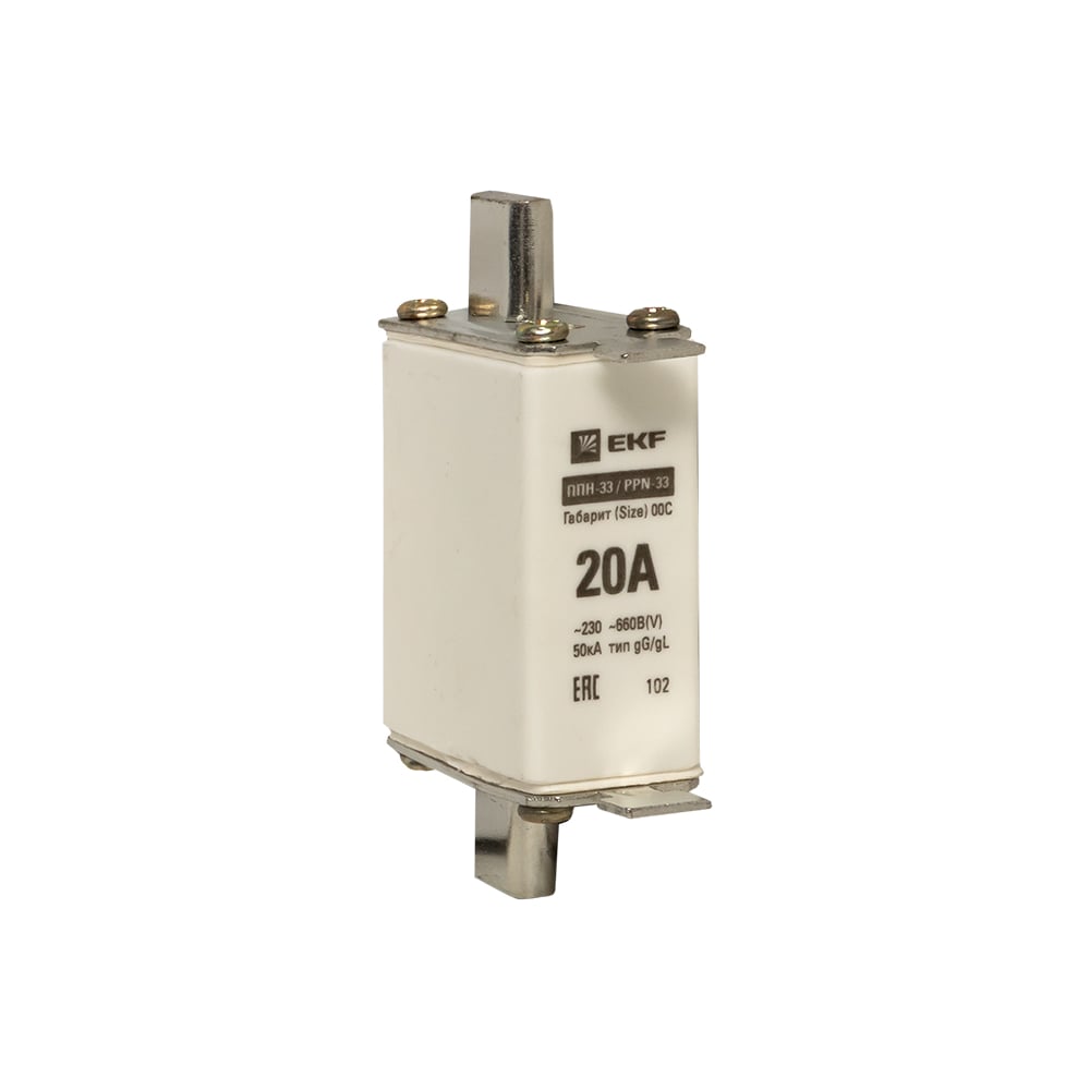 Плавкая вставка EKF ППН-33 100/20А габарит 00С fus-33/100/20 - выгодная ...
