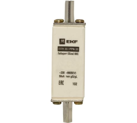 Плавкая вставка EKF ППН-33 100/63А габарит 00С fus-33/100/63