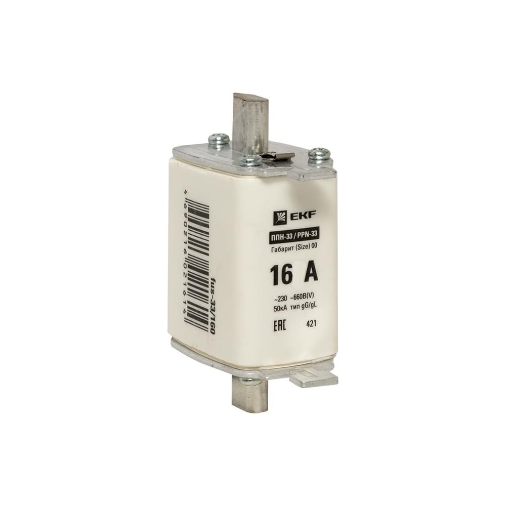 Плавкая вставка EKF ППН-33 160/16А габарит 00 fus-33/160/16 - выгодная ...