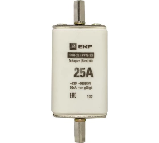Плавкая вставка EKF ППН-33 160/25А габарит 00 fus-33/160/25 1