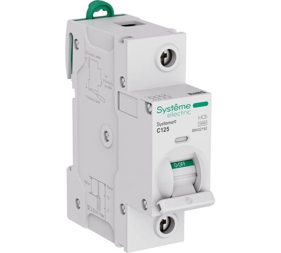 Автоматический выключатель Systeme Electric Systeme9 (АВ) 27мм C 125A 1P 10 kA 230В S9H32192 12 шт 4680409208168 1