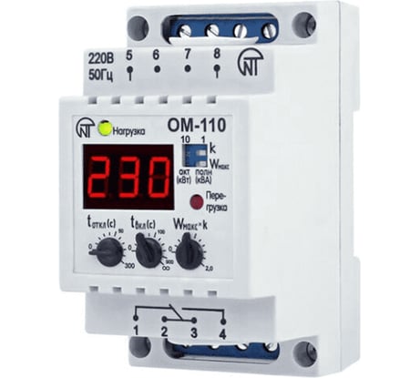 Однофазный ограничитель мощности Новатек-Электро ОМ-110-01 3425604110-01